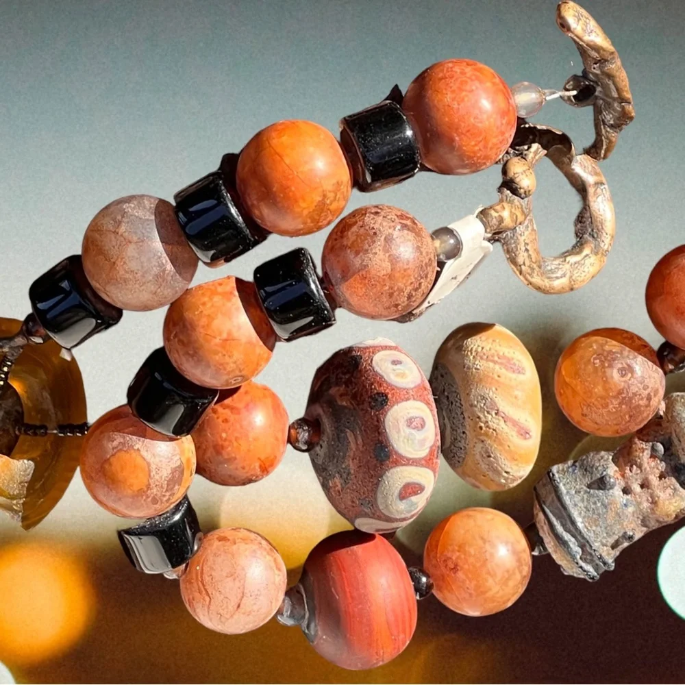 OOAK “To Travel The World” boho necklace by Susan A Ray, author/jewelry designer - Picture 9 of 16